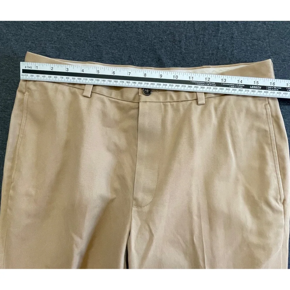 Brooks‎ Brothers Advantage Chino Clark Fit Khaki Pants Mens 33x32 Tan Cotton